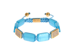 Nialaya CZ Opal 18K Gold 925 Bracelet