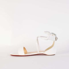 Christian Louboutin Choca White Leather Sandals