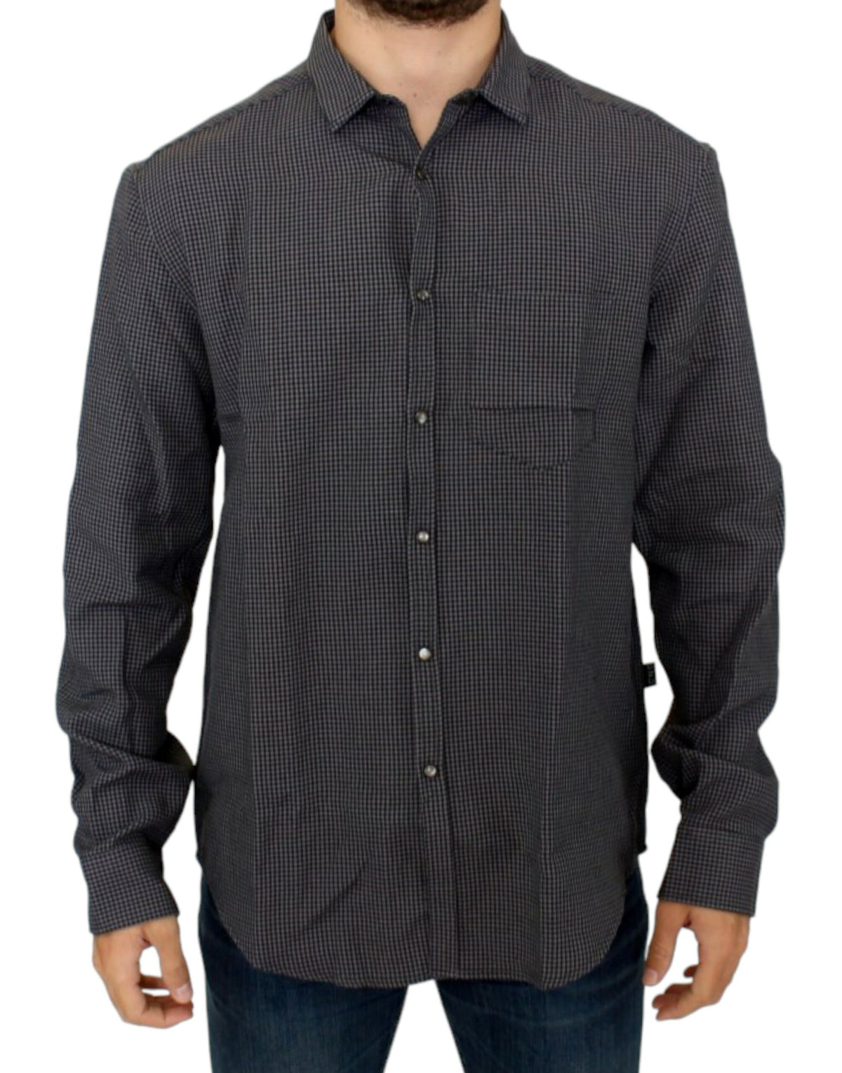 Costume National Gray linen casual shirt