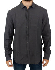 Costume National Gray linen casual shirt