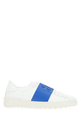 Valentino White Calf Leather Open Sneakers