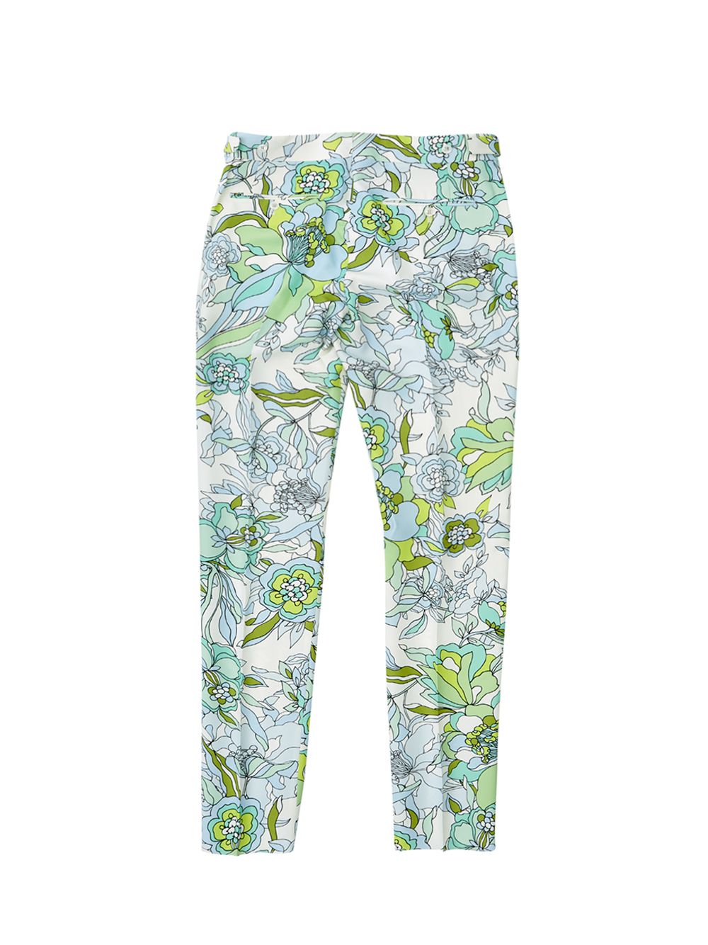 Tom Ford Printed Flowers allover Smoking Trousers in Green