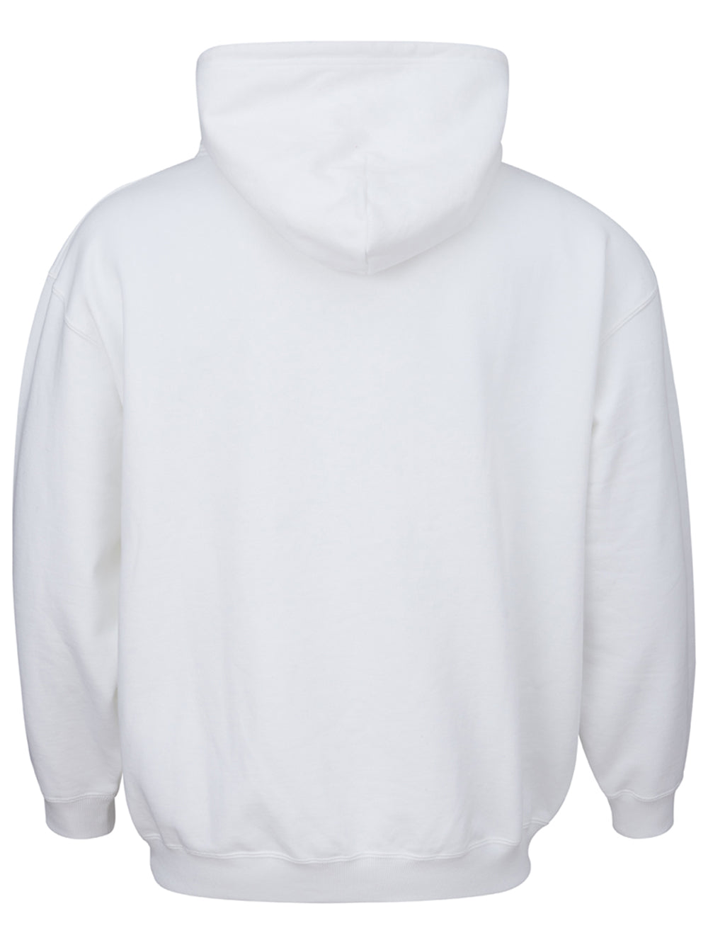 Balenciaga White Hooded Sweatshirt with Black Logo