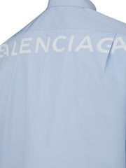 Balenciaga Cotton Blue Oxford Shirt