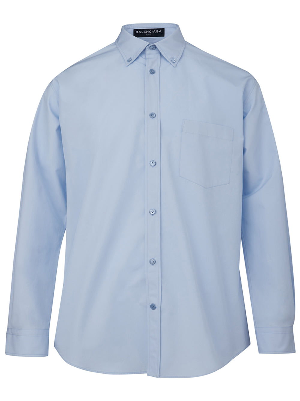 Balenciaga Cotton Blue Oxford Shirt