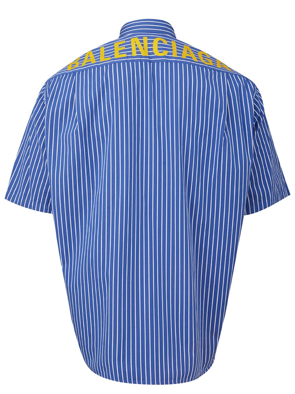Balenciaga Blue Striped Shirt with Logo
