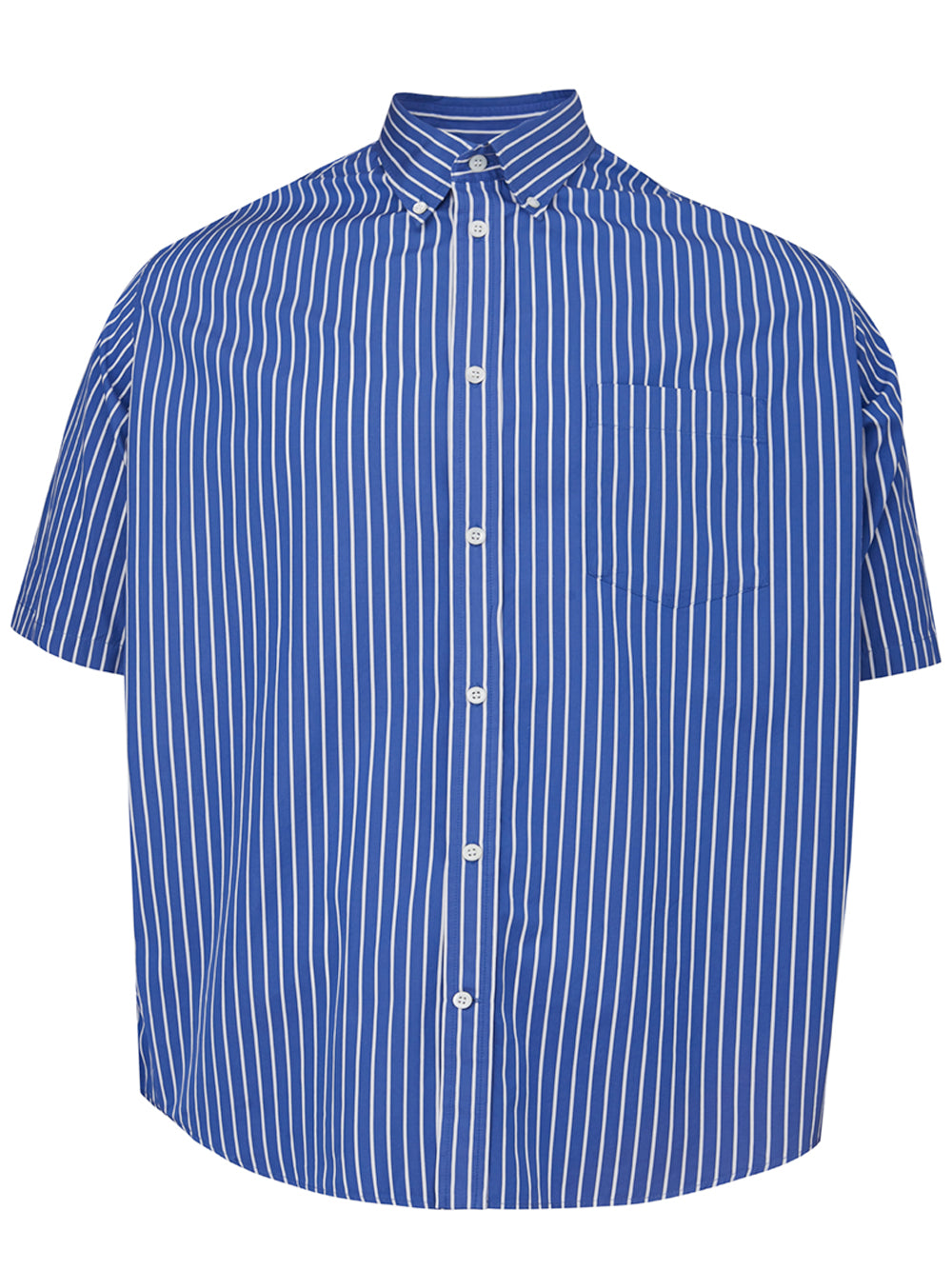 Balenciaga Blue Striped Shirt with Logo