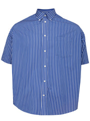 Balenciaga Blue Striped Shirt with Logo