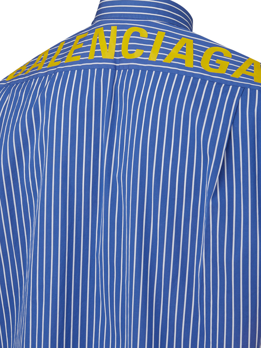 Balenciaga Blue Striped Shirt with Logo