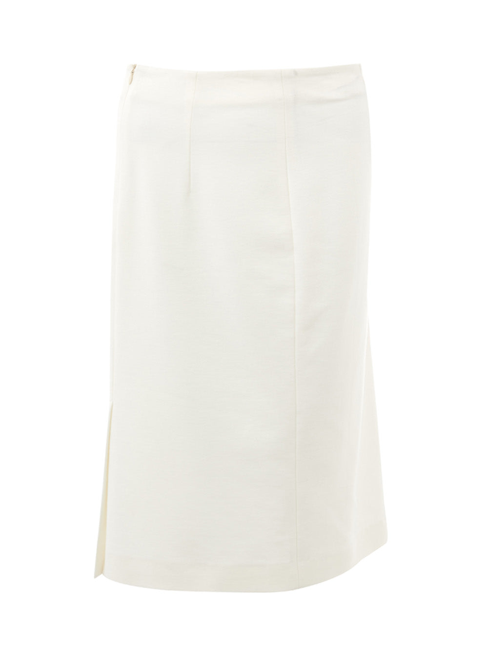 Lardini White Viscose Pencil Skirt