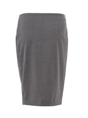 Lardini Grey Wool Pencil Skirt