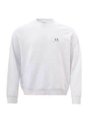 Armani Exchange White Cotton Sweatshirt Icon. Period