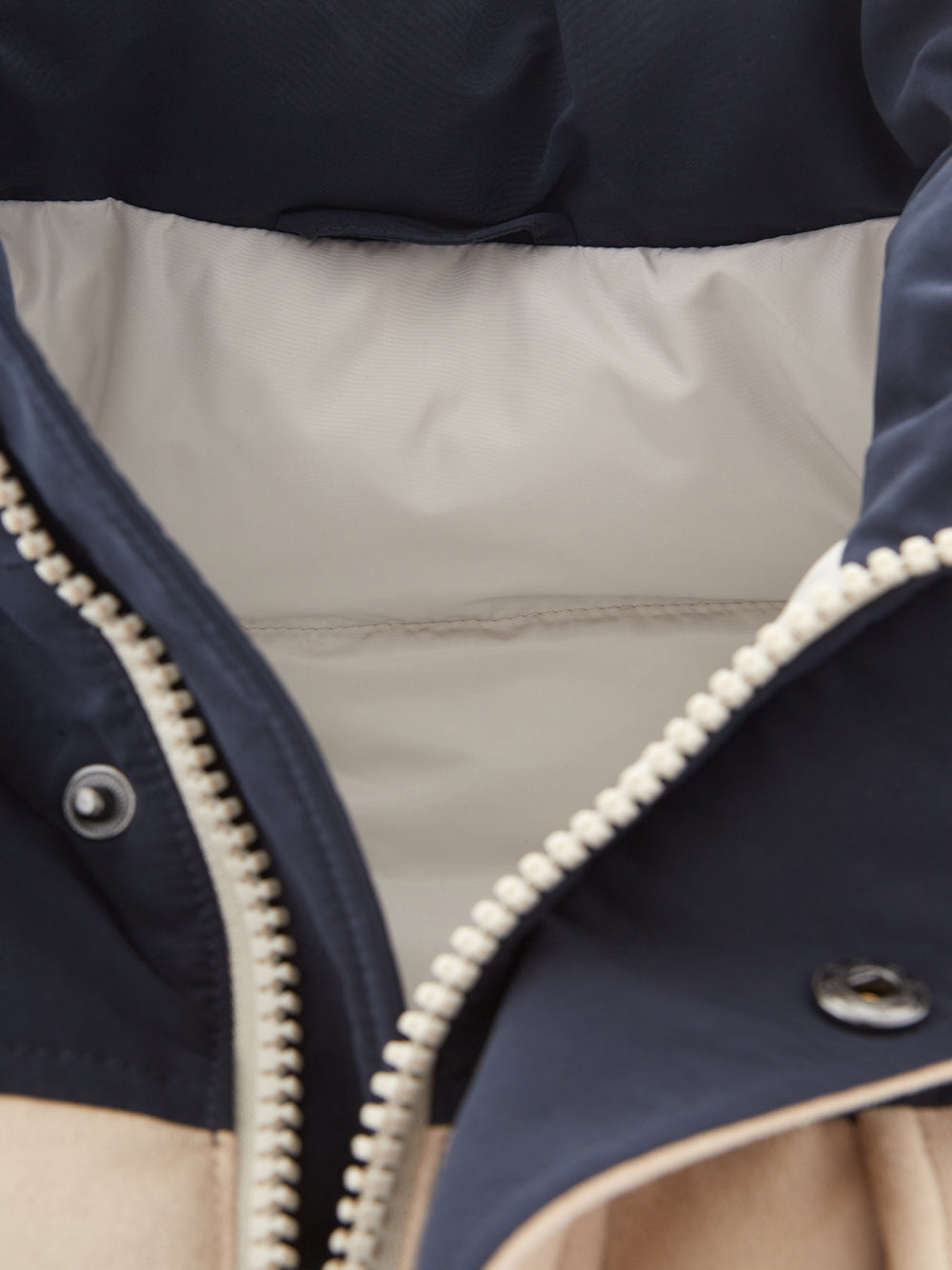 Armani Exchange Beige Puffy Jacket with Velvet Effect