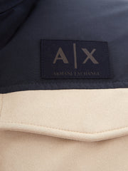 Armani Exchange Beige Puffy Jacket with Velvet Effect