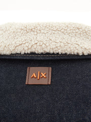 Armani Exchange Sherpa Detail Denim Quilted Jacket