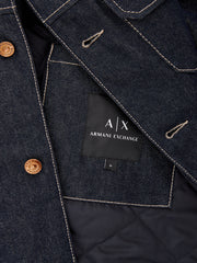 Armani Exchange Sherpa Detail Denim Quilted Jacket