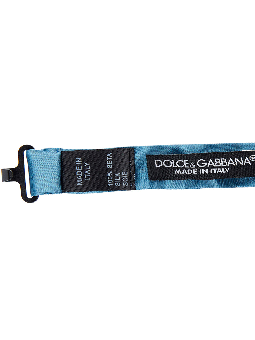 Dolce & Gabbana Blue Avio Silk Bow Tie