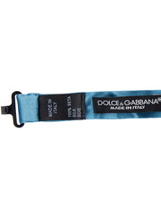 Dolce & Gabbana Blue Avio Silk Bow Tie