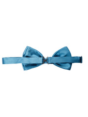 Dolce & Gabbana Blue Avio Silk Bow Tie