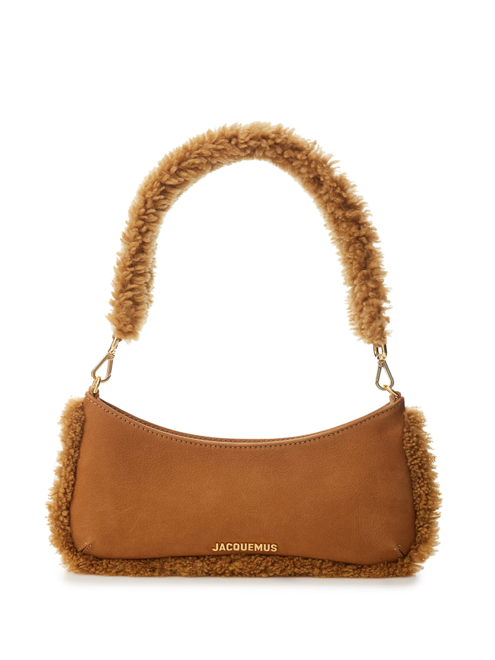 Jacquemus Light Brown Leather Le Bisou Doux Shoulder Bag