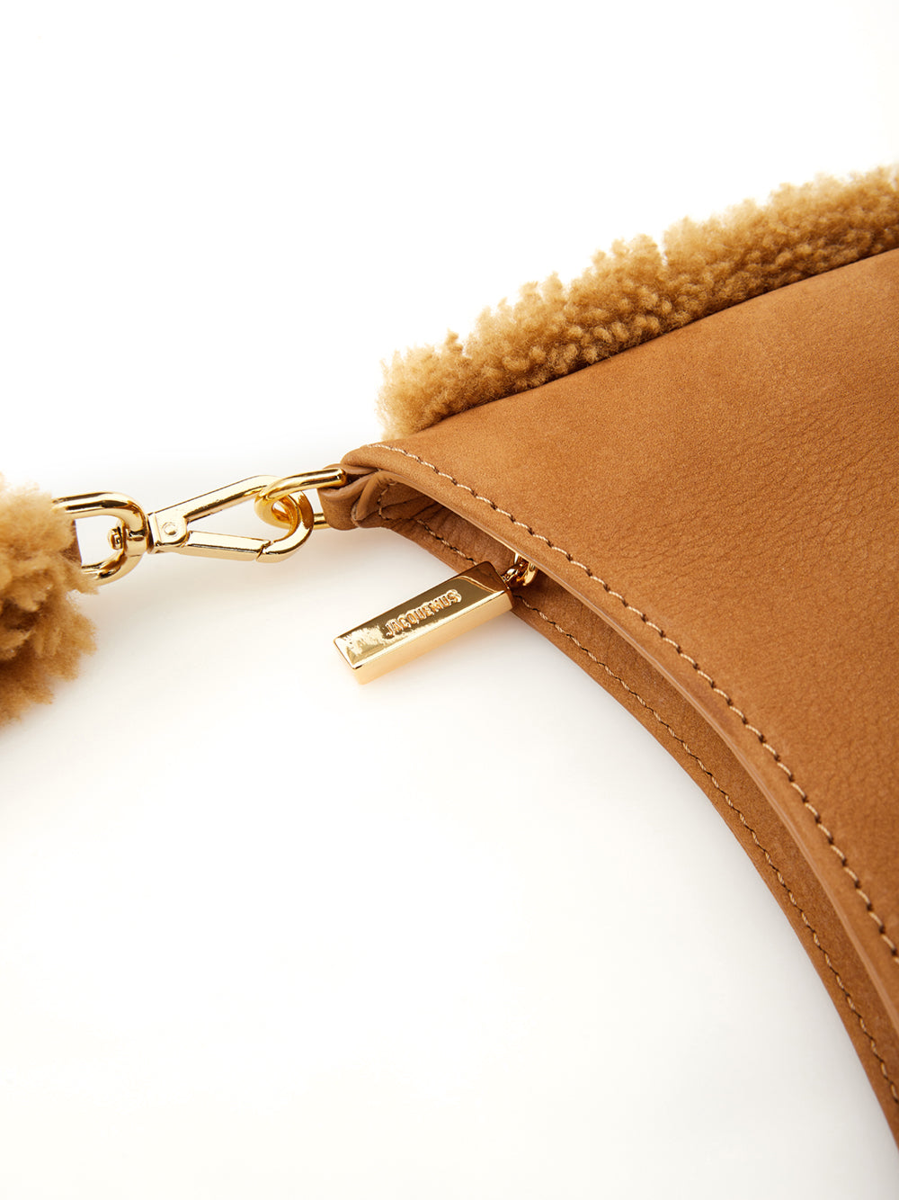 Jacquemus Light Brown Leather Le Bisou Doux Shoulder Bag