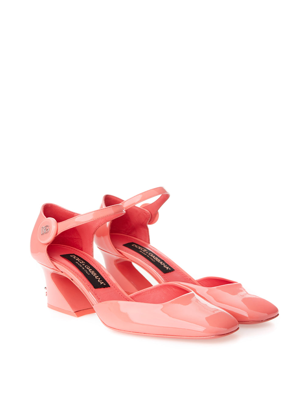 Dolce & Gabbana Pink Patent Leather Mary Jane Shoes