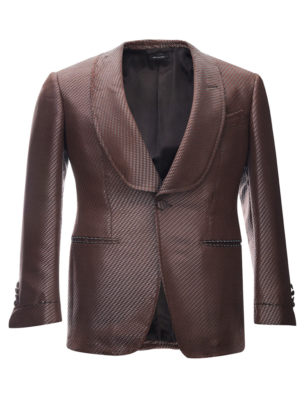 Tom Ford Brown bronze Silk Smoking Jacket