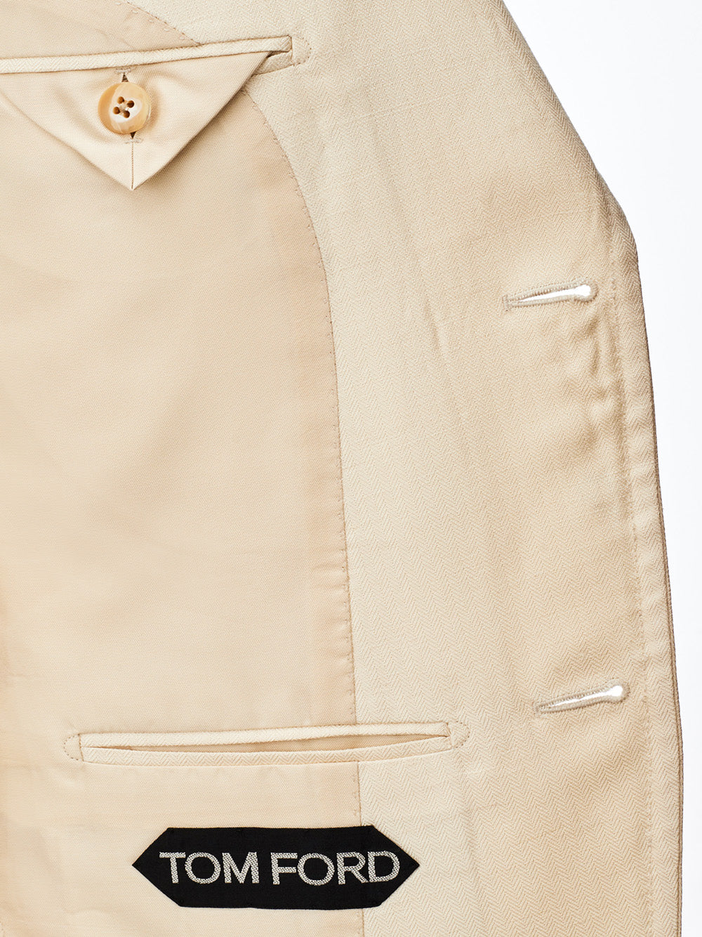 Tom Ford Silk Blend Destructured Beige Jacket