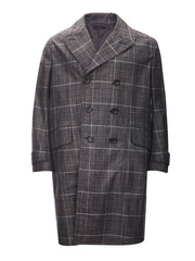 Tom Ford Grey Checked Mid-Length Trench