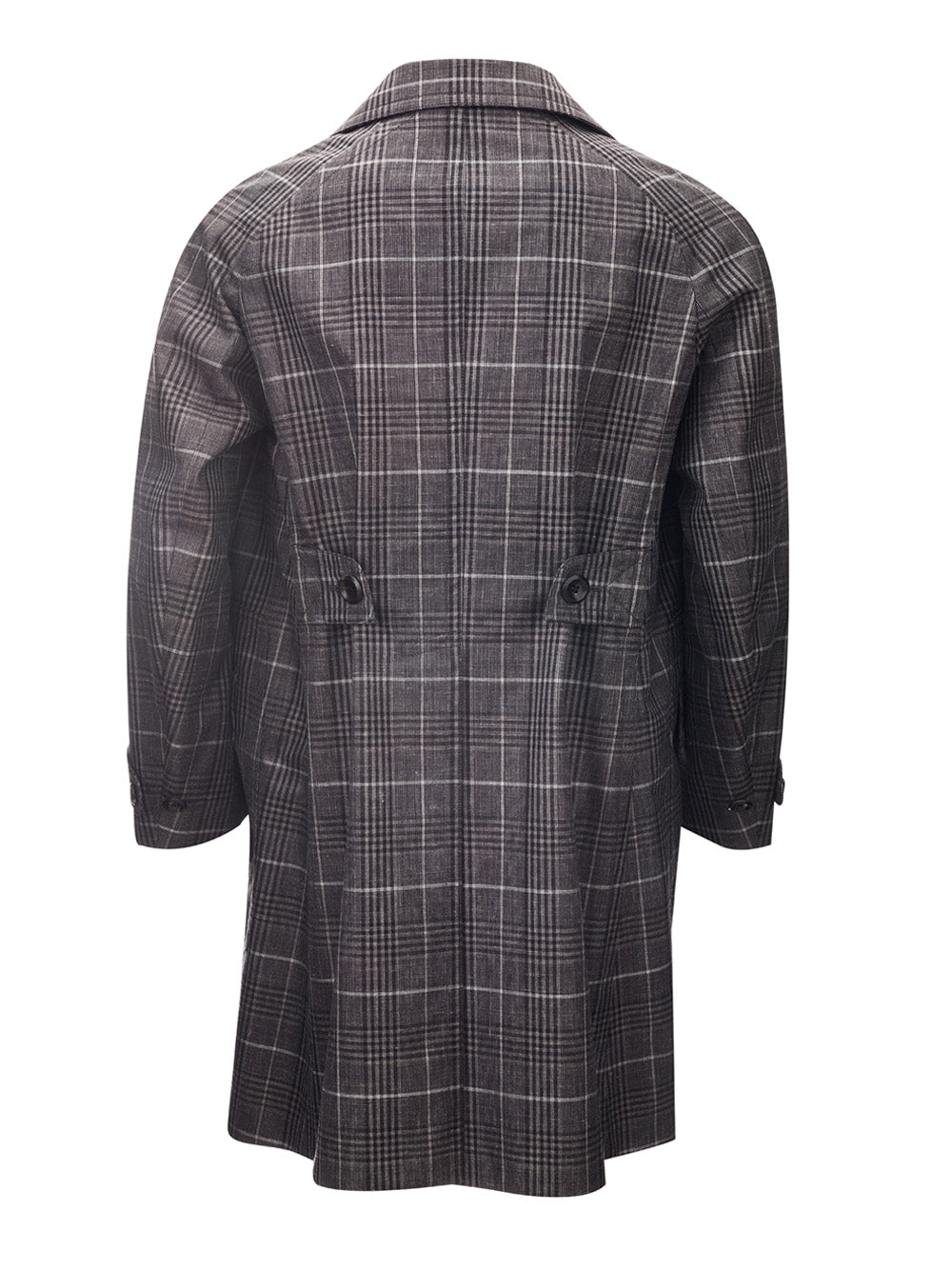 Tom Ford Grey Checked Mid-Length Trench