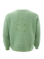 Stone Island Green Cotton Compass Sweatshirt