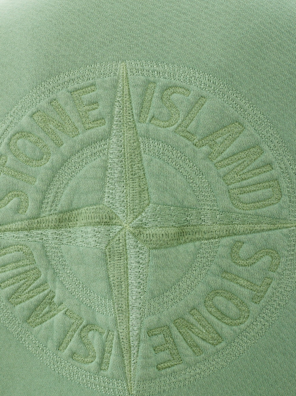 Stone Island Green Cotton Compass Sweatshirt