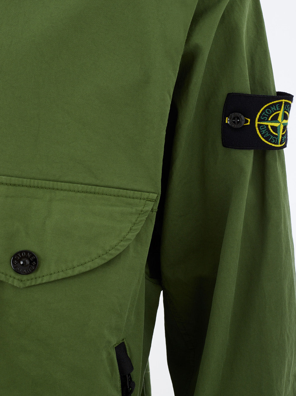 Stone Island Over shirt Hooded Green Cotton Jacket