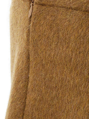 Bottega Veneta Brown Wool Mohair Skirt