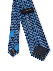 Ermenegildo Zegna Printed Blue Silk Tie