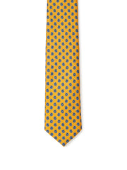 Ermenegildo Zegna Cashmere Print Yellow silk Tie