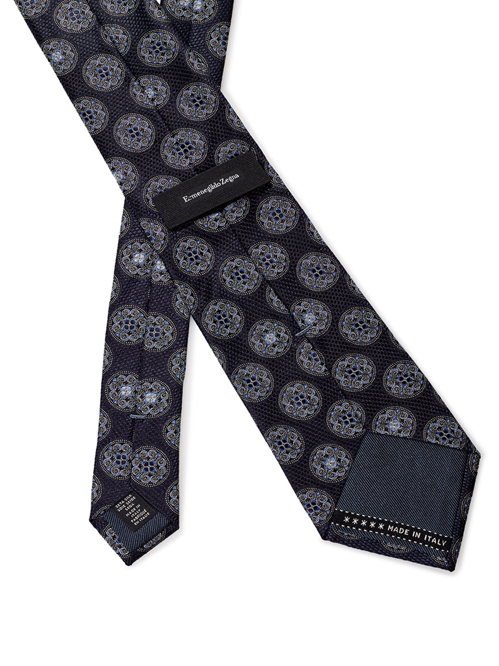 Ermenegildo Zegna Dark Grey Silk Tie