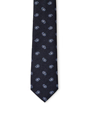 Ermenegildo Zegna Blu Silk Tie with Print