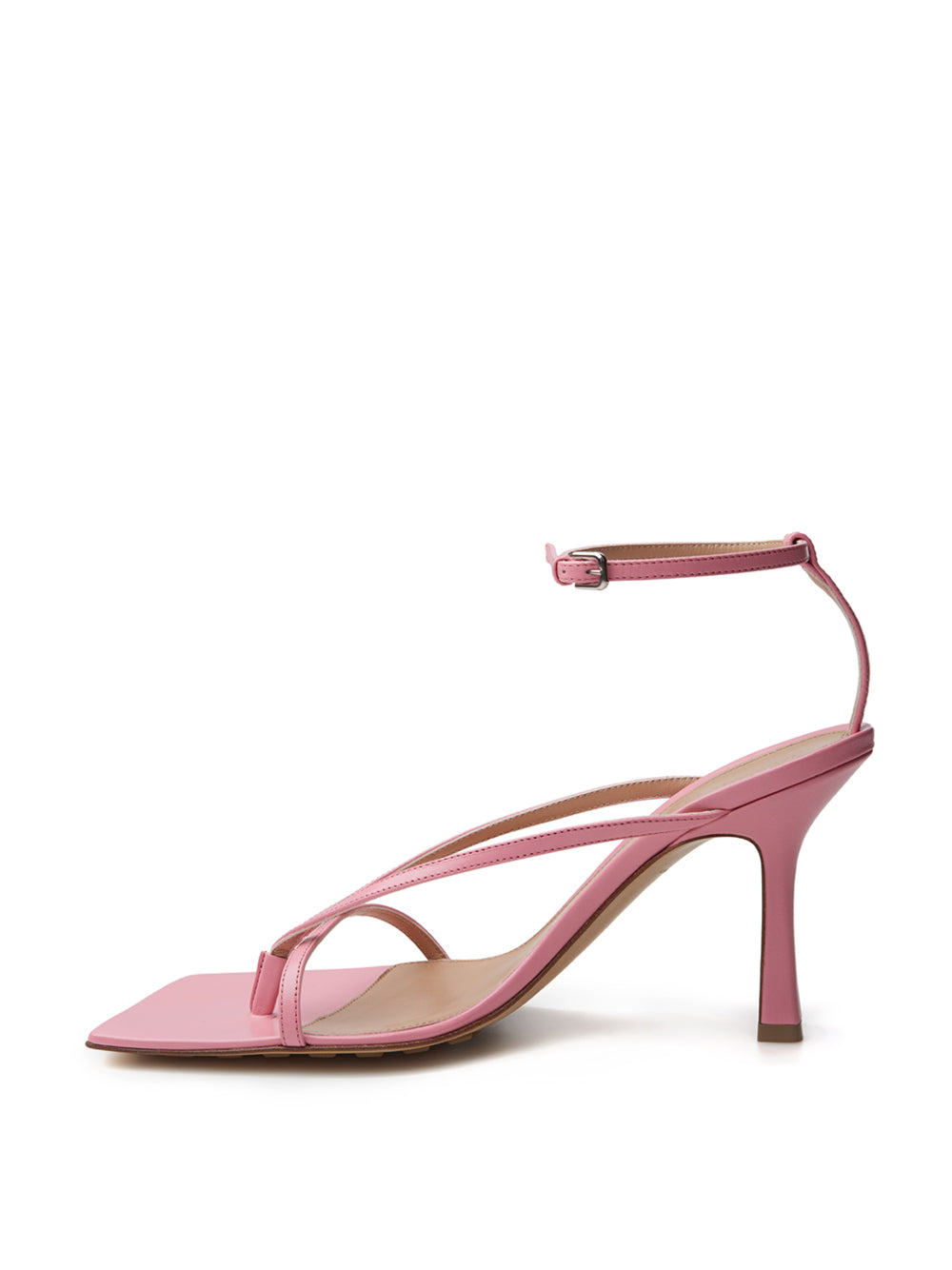 Bottega Veneta Pink Nappa Leather 'Stretch' Sandal