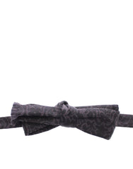 Dolce & Gabbana Gray Black Wool Bow Tie