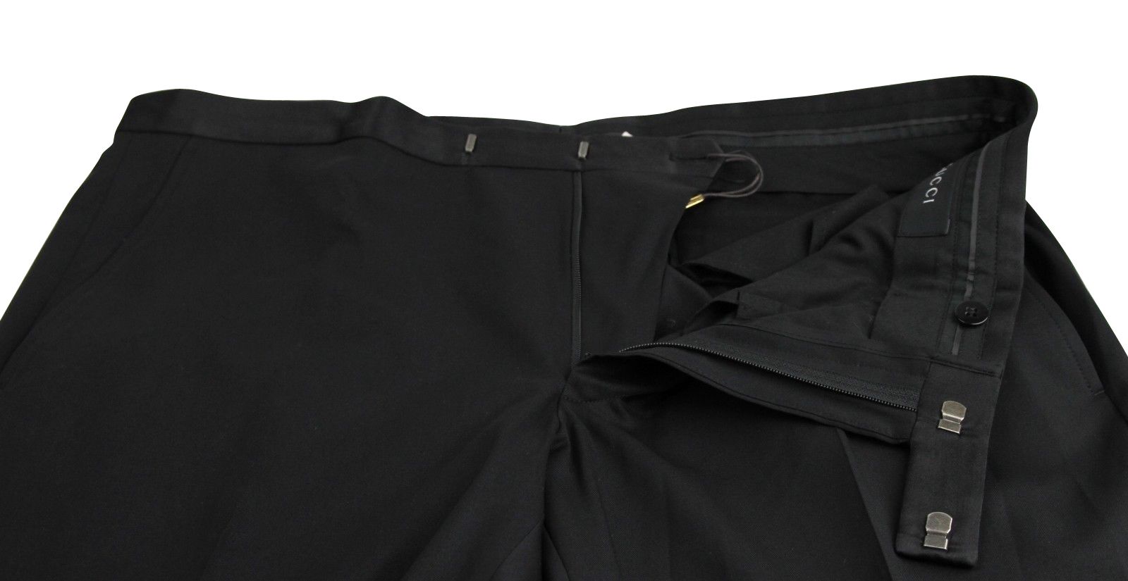 Gucci Men's Skinny Black Wool Evening Dress Pant