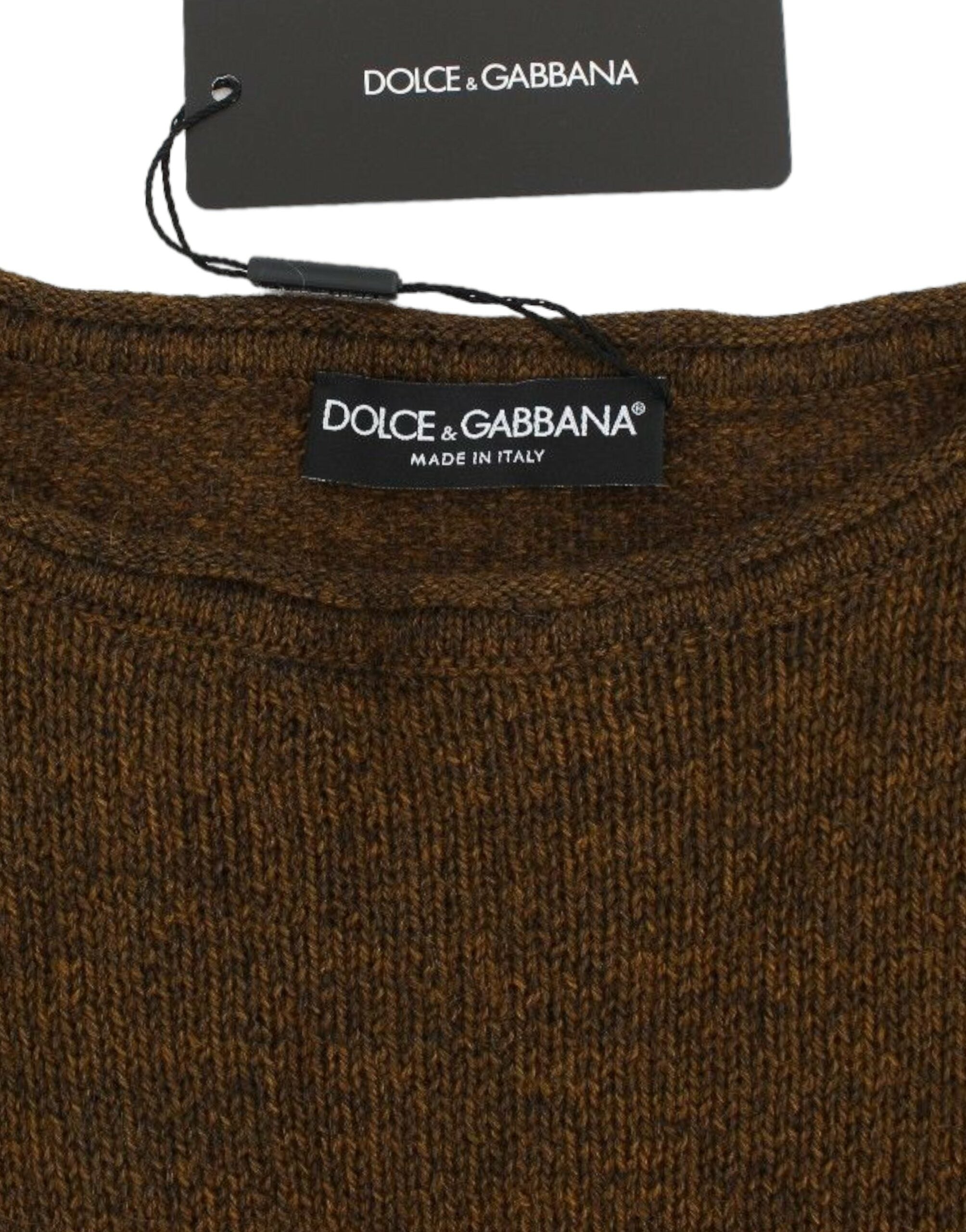 Dolce & Gabbana Green Knitted Pullover Sweater Top