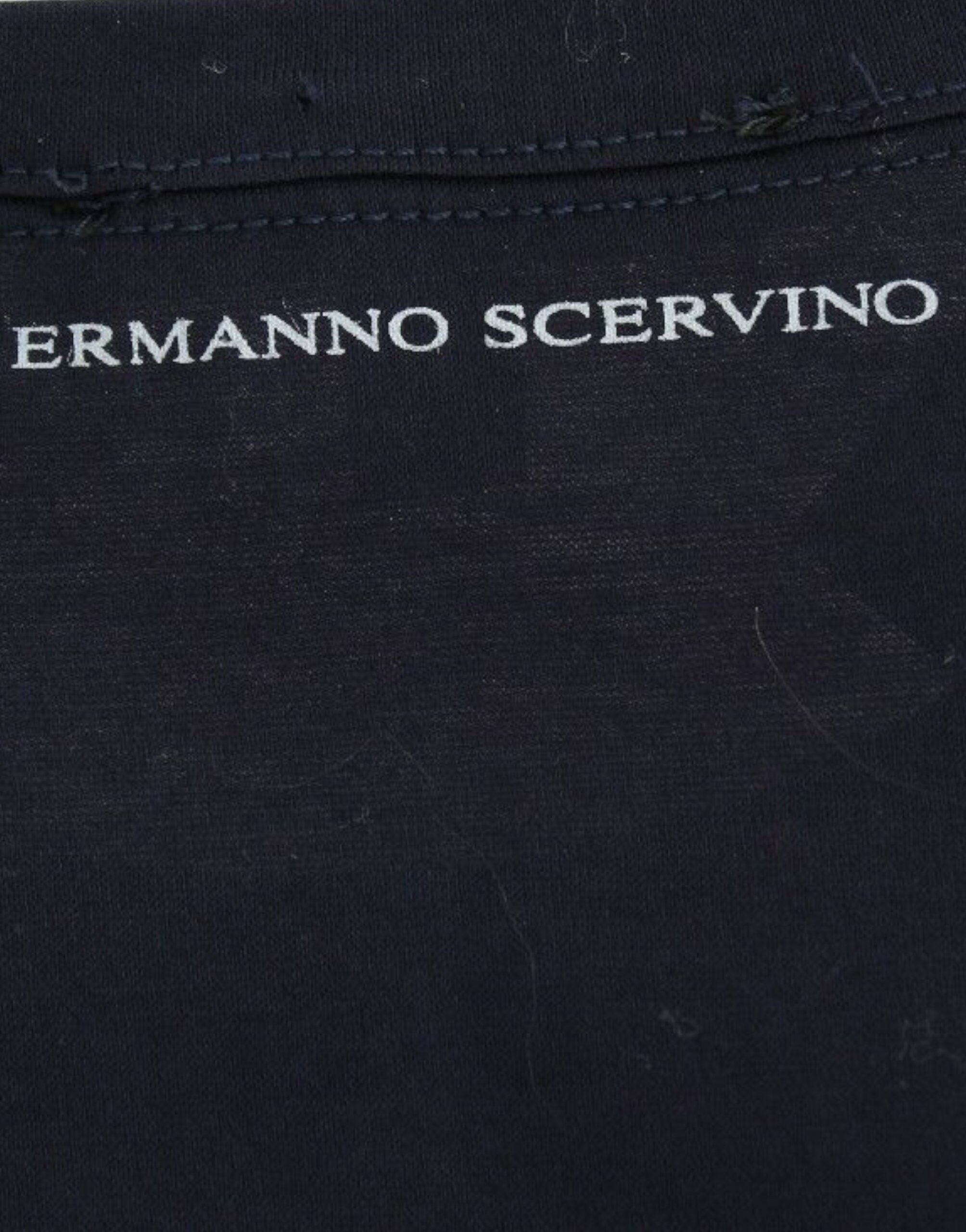 Ermanno Scervino Lingerie Blue Crewneck Cotton Logo T-shirt