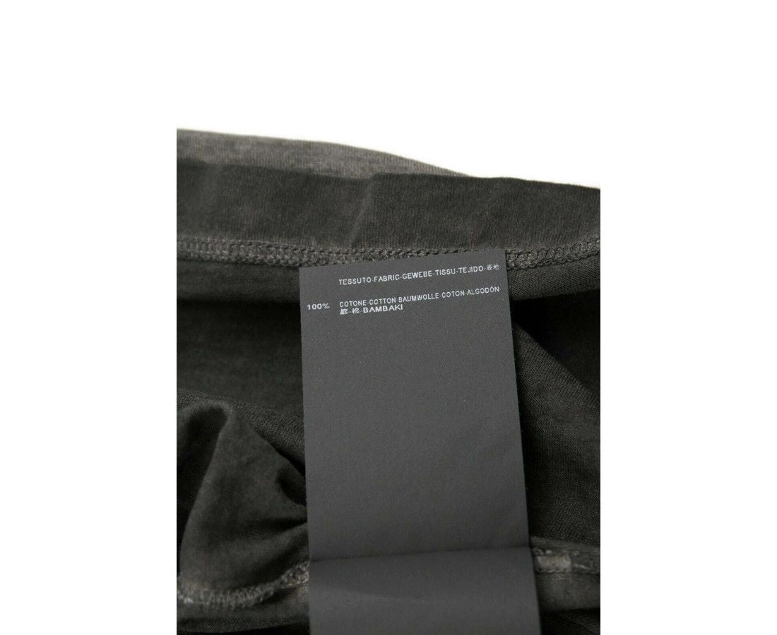 Saint Laurent Saint Laurent Men's Grey Dyed Fine Knit Cotton T-Shirt