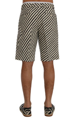 Dolce & Gabbana Striped Hemp Casual Shorts