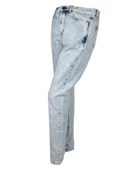 Saint Laurent Women's Blue Cotton Snow Wash Denim Jeans