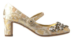 Dolce & Gabbana Golden Elegance Crystal-Embellished Sandals