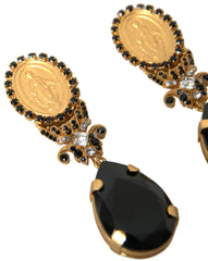 Dolce & Gabbana Gold Votive Crystal Madonna Earrings