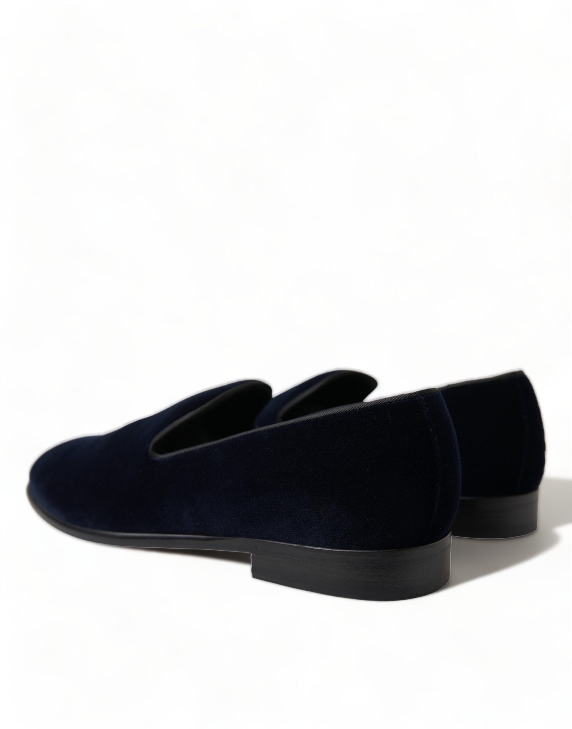 Dolce & Gabbana Blue Velvet Formal Loafers Dress Shoes