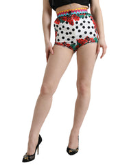 Dolce & Gabbana Multicolor Floral Polka Dot Hot Pants Shorts